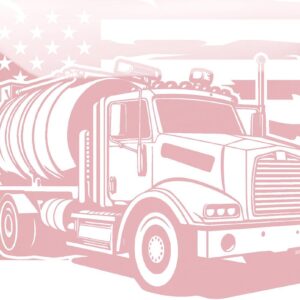 TANK TRUCK WITH FLAG GLOSS LIGHT PINK