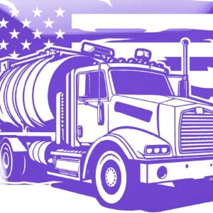 TANK TRUCK WITH FLAG GLOSS PURPLE