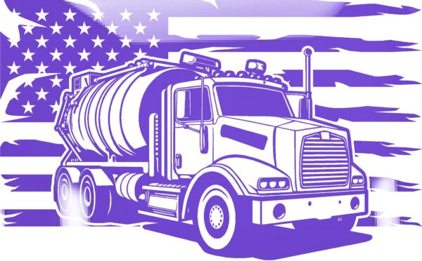 TANK TRUCK WITH FLAG GLOSS PURPLE